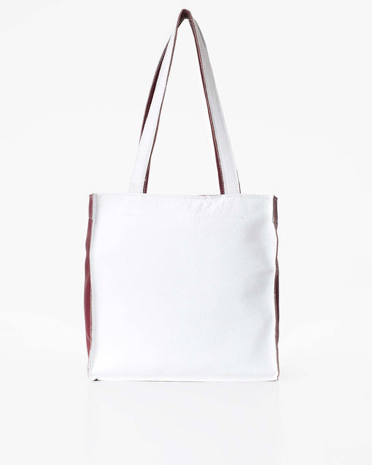 Folk 2 leather tote bag/handbag - White