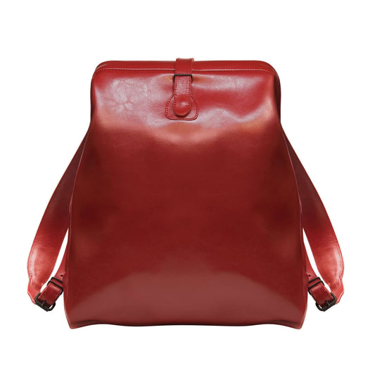 Red Leather Backpack - Medium & Large